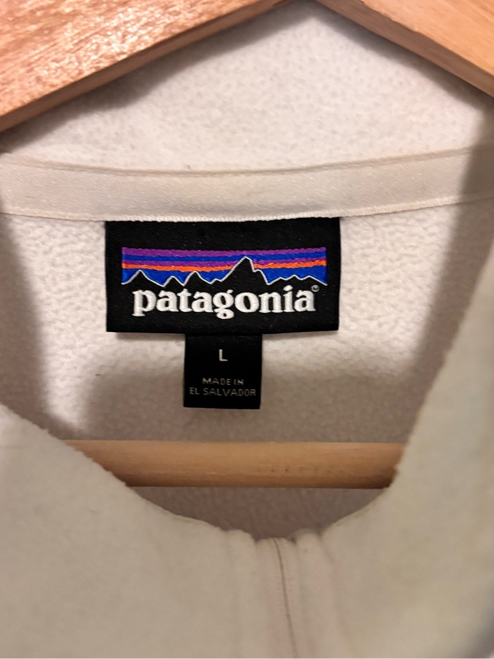 Patagonia Women's micro D white Half-Zip Fleece Pullover outdoor hiking Sz large - Picture 5 of 10
